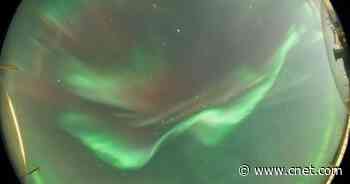 See Glorious Green and Red Aurora Shimmer in Stunning Video     - CNET