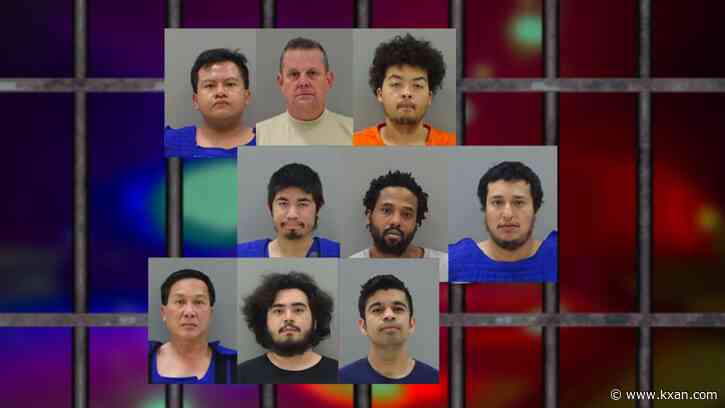 Nine arrested in Texas town over weekend for crimes against children