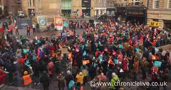 Hundreds of teachers take to the streets of Newcastle to demand better pay and conditions
