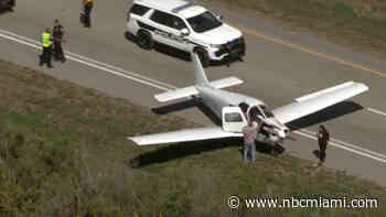 Small Plane Makes Emergency Landing on Roadway in Pembroke Pines
