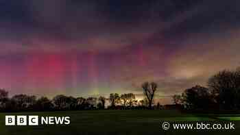 Northern lights display across the East of England