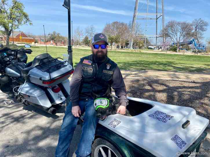 Man, service dog start 24-hour Texas motorcycle trip raising money for dyslexia foundation