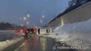 Icy conditions cause problems during Monday morning commute