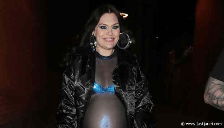 Pregnant Jessie J Bares Baby Bump in Sheer Top After Acoustic Set in London