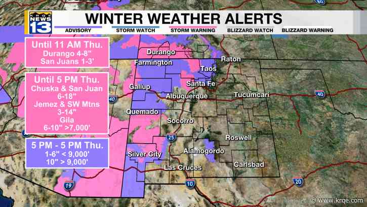 Storm moves in bringing snow, rain and strong winds