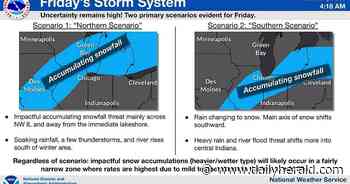 Winter storm coming, but affected areas remain uncertain