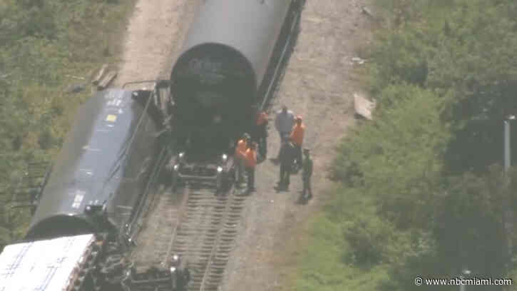 Propane-Filled Car Flips Over in Florida Train Derailment