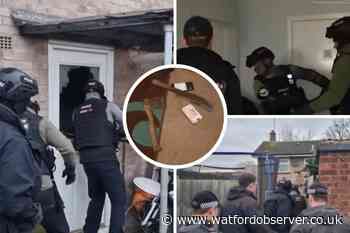 Police bash down door in Watford drug supply operation