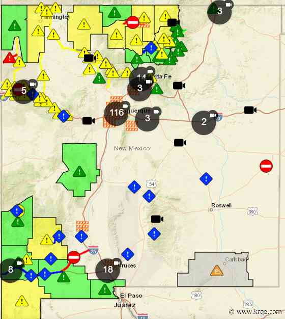 Snow-packed, icy roads bring difficult driving conditions for parts of New Mexico