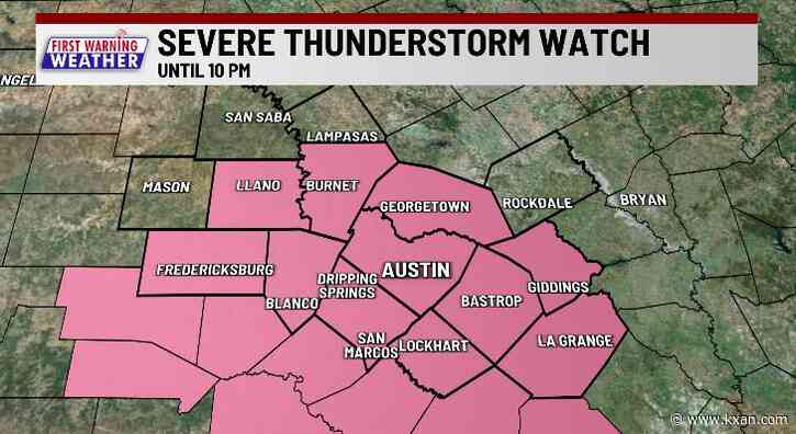 NOW: Severe thunderstorms moving out of Austin-metro, into eastern counties