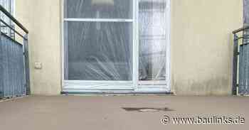 Triflex produziert eigenen Gefälleestrich - für z.B. Balkonsanierungen an nur einem Tag