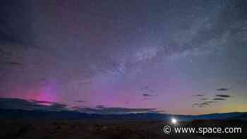 Gorgeous auroral glow surprises astrophotographer in California's Death Valley