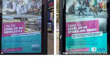 Apology after billboard advertising Government funding for Grainger Market put up in the wrong Newcastle