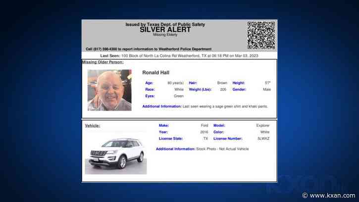 Weatherford PD searching for missing 80-year-old