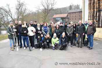 Berufsschüler pflanzen in Warburg 123 Stieleichen