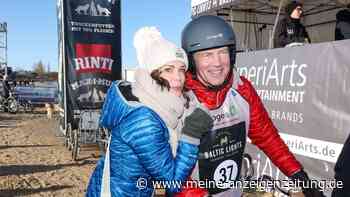 Prominente fahren Hundeschlitten-Rennen für guten Zweck