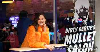 Vicky Pattison opens Dirty Gertie's - the 'world first' mullet-only salon in Newcastle
