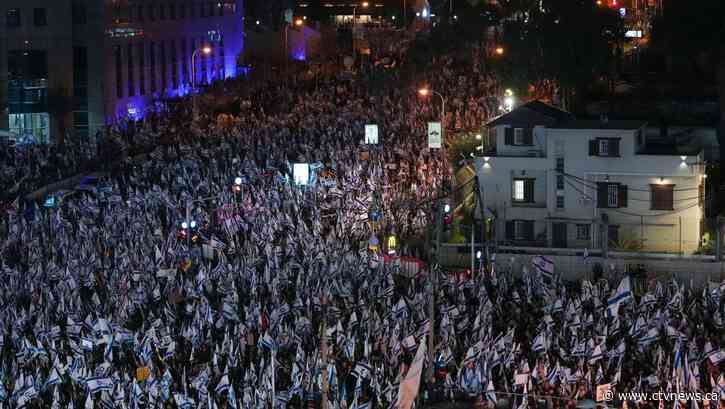 Israelis protest legal overhaul plans for 9th week