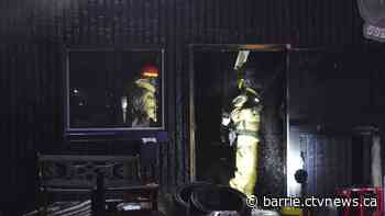 Fire crews battle large fire at industrial building in Barrie