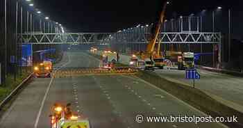 M5 motorway looks eerily empty while tipper truck is removed