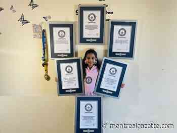Girl, 9, sets three secret Guinness World Records for hula hooping
