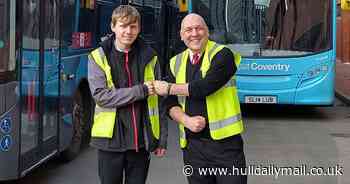 Luke becomes a bus driver aged 18 after passing his test with no minors