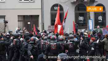 Antifa und Polizei geraten bei Demo in Augsburger Innenstadt aneinander