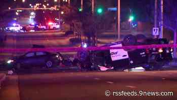 1 killed, officer hurt in rollover crash
