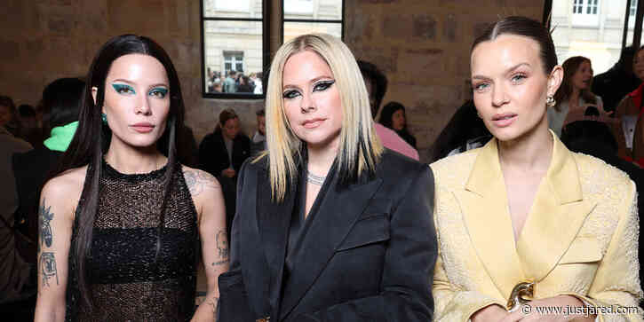 Avril Lavigne & Halsey Make A Case For Square Bags & Sharp Winged Eyeliner at Lanvin's Paris Fashion Show