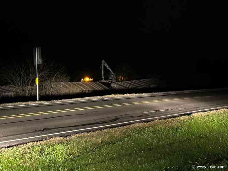 Gravel train derails in Manor, road closures in the area