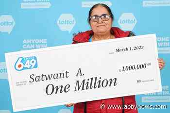 Abbotsford woman wins $1M in Lotto 6/49 guaranteed prize draw