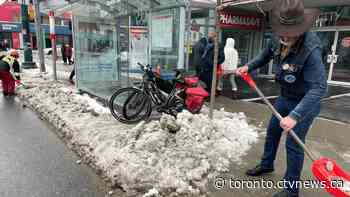 Residents who cleared snow from 30 Toronto streetcar stops ask, 'Why isn't the city doing this?'