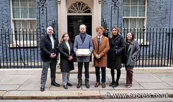 Daily Express delivers cystic fibrosis petition demanding prescription exemption to No 10