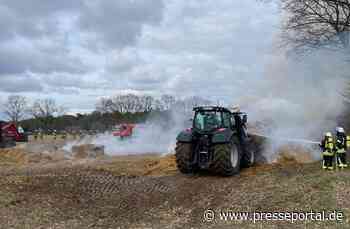 FW-ROW: 150 Strohballen brennen nahe der L142