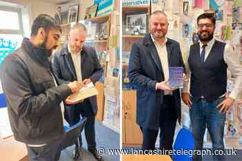 Pendle MP Andrew Stephenson  presented with copy of Quran