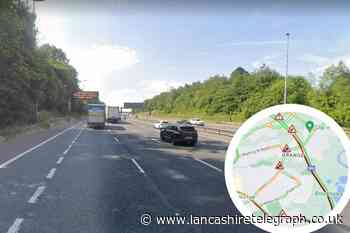 Two lanes closed on M6 northbound due to crash