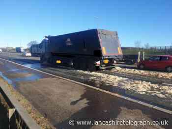 Two lanes closed on M6 northbound after lorry spills its load