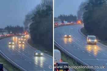 A20 Swanley vehicle fire near M25 and M20