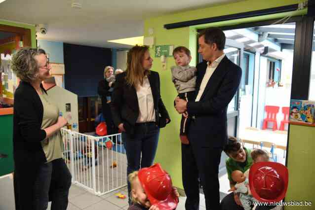 Premier Alexander De Croo bezoekt kinderdagverblijf ’t Belleke