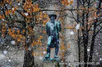 Leineweber in Bielefeld blickt in heftiges Schneetreiben