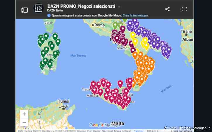 Dazn, la nuova offerta disponibile solo al Sud: 3 mesi di abbonamento con 50 euro di sconto