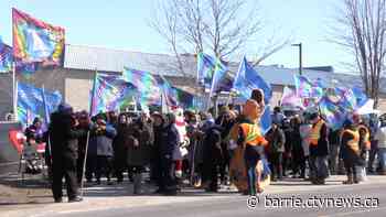 OPSEU rallies in Alliston to protest firing of workers who raised safety concerns