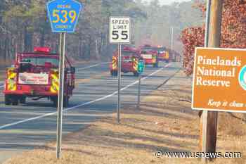 Wind-Blown New Jersey Pinelands Fire Threatens 16 Homes