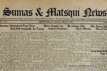 The Abbotsford News 100 years ago: Looking back at March 3, 1923