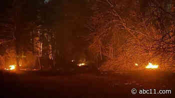 10 homes evacuated, 3 destroyed by huge woods fire in Cumberland County