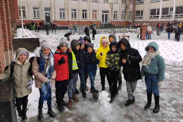 Sneeuwpret bij leerlingen Het Groene Lilare (maar sneeuwballengevecht zit er niet in)