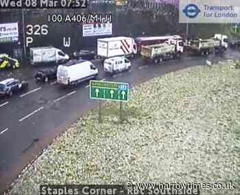 Brent Cross, A406 North Circular crash: road closures