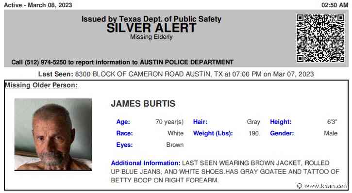 Silver Alert issued for man last seen on Cameron Road