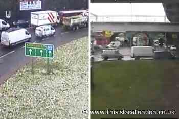 A406 North Circular: road closures after car crashes