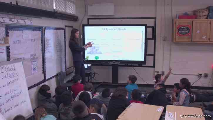KRQE weather academy visits McCollum Elementary